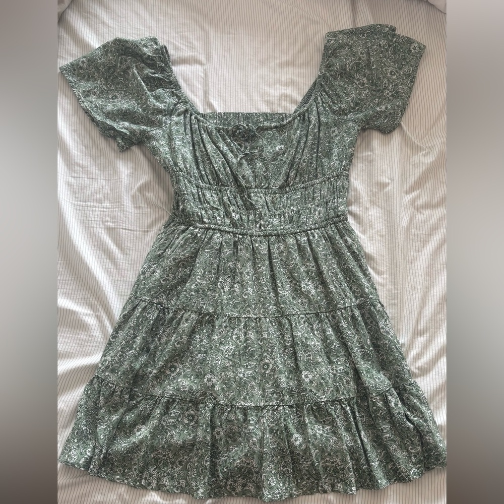 Women's Sage Green Paisley romper